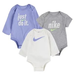 3 Pack Nike Baby Girls Bodysuits